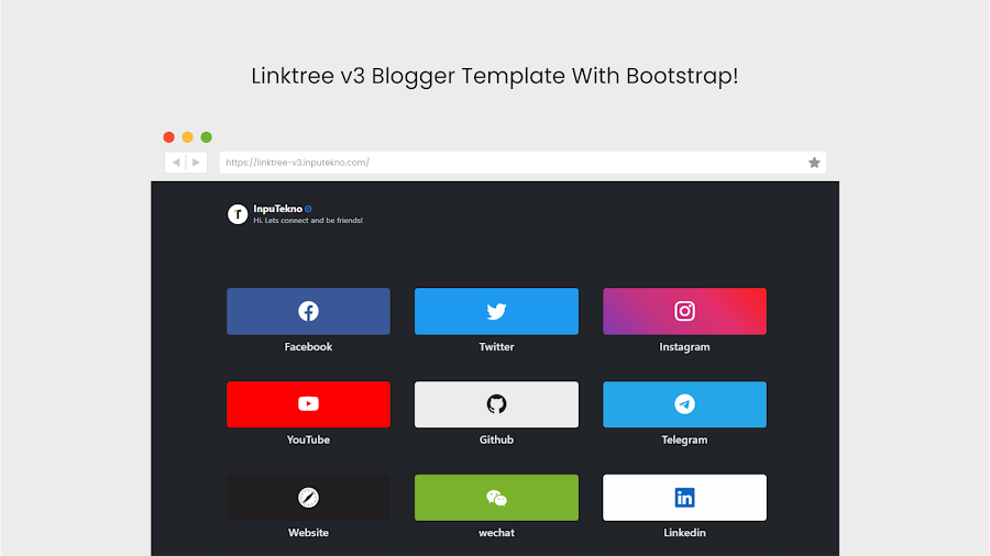 Linktree Blogger Template