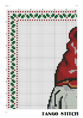 Gnome cross stitch Christmas ornament pattern - Tango Stitch