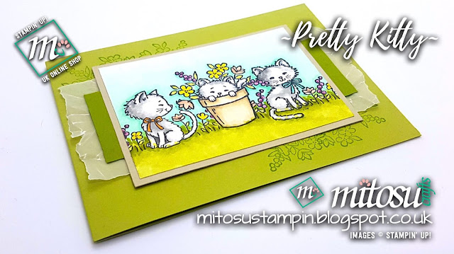 Stampin' Up! Pretty Kitty SU Card Idea order craft products from Mitosu Crafts UK Online Shop