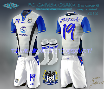 fc gamba osaka umbro away football kit jerković design