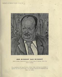 John McTaggart Ellis McTaggart'ın Roger Fry tarafından tasviri