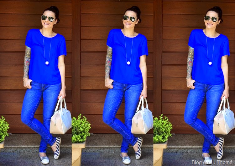 look jeans, azul e alpargatas look jeans, azul e alpargatas