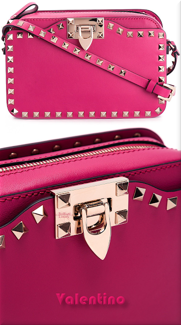 ♦Valentino Garavani hot pink Rockstud shoulder bag #valentino #bags #pink #pantone #brilliantluxury