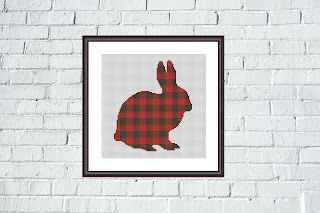 Lumberjack Rabbit cross stitch pattern - Tango Stitch