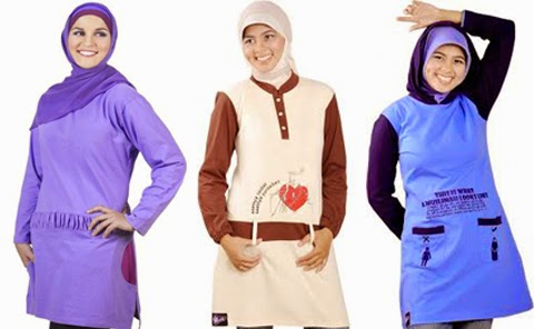 contoh kaos muslim wanita gemuk