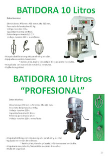 batidoras 10 litros.