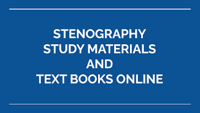 STUDY MATERIALS | STENOGRAPHY - LATEST TNPSC STUDY MATERIALS AND TEXT BOOKS ONLINE | DOWNLOAD