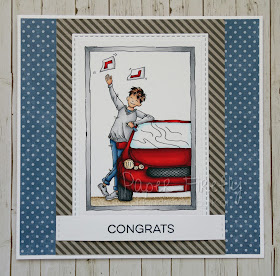 Congratulations card for passing driving test, using Oliver Driving Test by Lili of the Valley