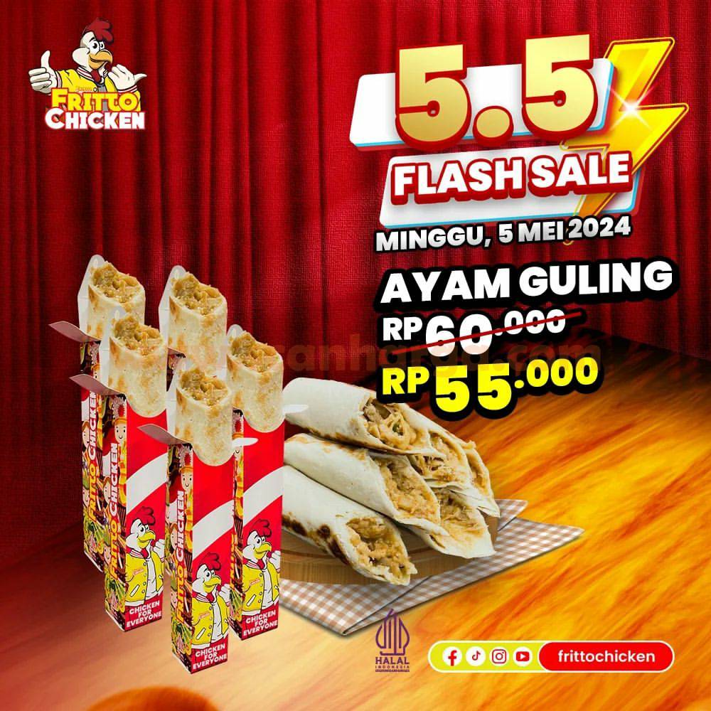 Promo FRITTO CHICKEN FLASH SALE 5.5 - Paket 5 AYAM GULING Rp. 55RB