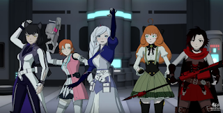 Grupo principal de Ruby en RWBY con Penny