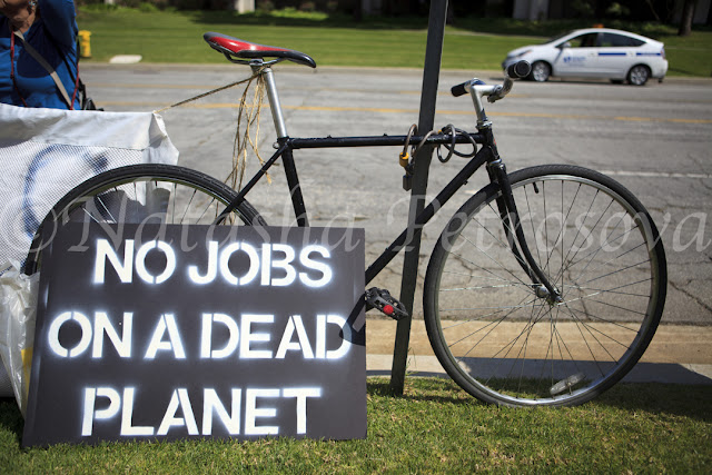 protest in el segundo, rally at john hancock life insurance co, keystone xl pipeline, pollution, climate change rally.