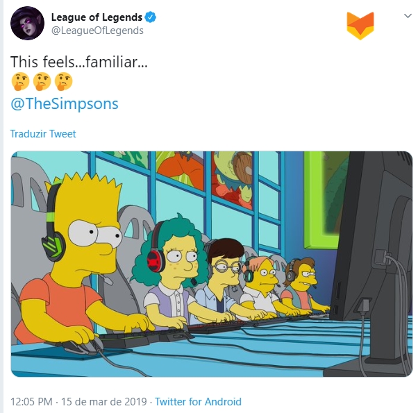 League of legends: Personagem de Os Simpsons vira pro player