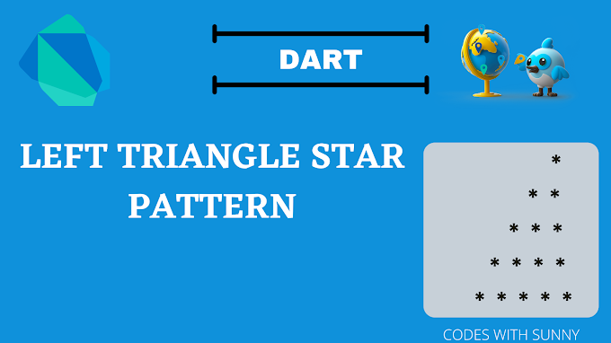 Left Triangle Star Pattern in Dart