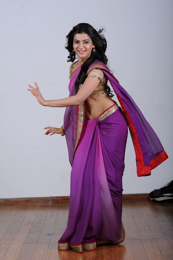 Gallery65 - World of Actress: Samantha Navel Show In Saree