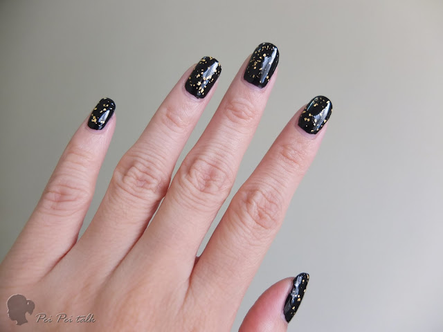 mistermorden 摩登先生指甲油-8001-GOLD FOIL TOP COAT-試色