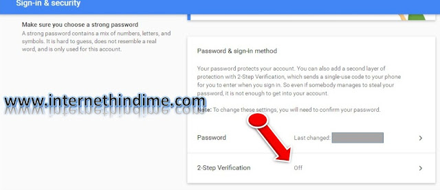 Enable 2 Step Verification Gmail