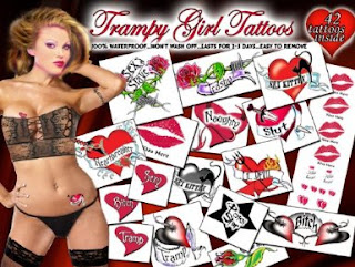 Trampy Girl Temporary Tattoos