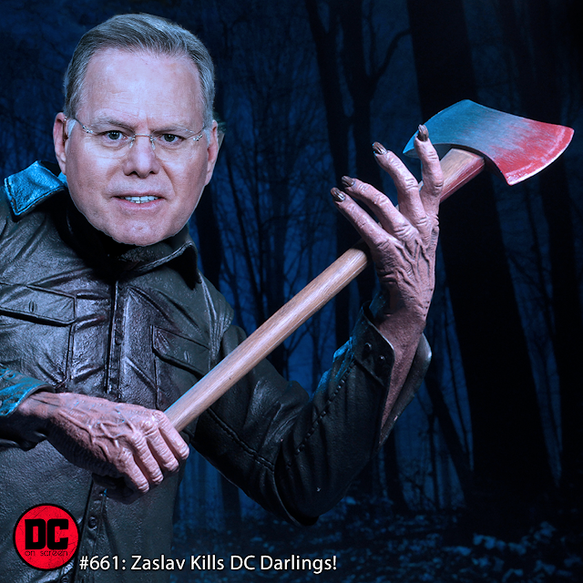 A purposely bad photoshop of David Zaslav on Jason Vorhee's body holding an axe