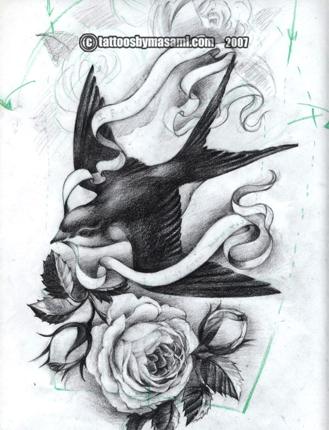 swallow tattoo design. Tuesday