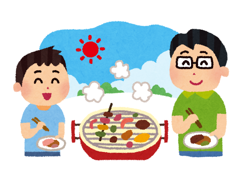 バーベキューのイラスト 親子でbbq かわいいフリー素材集 いらすとや