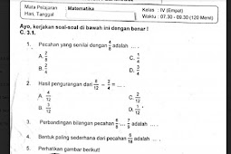 Soal Pat Matematika Kelas 4 Semester 1