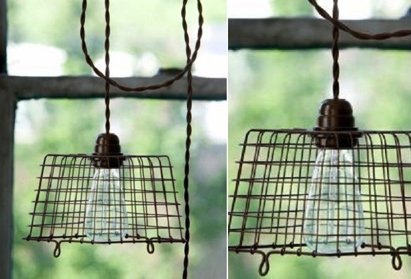 Wire basket light