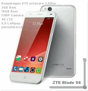 Harga HP ZTE S6, Ponsel Octacore Pesaing Xiaomi Redmi 3