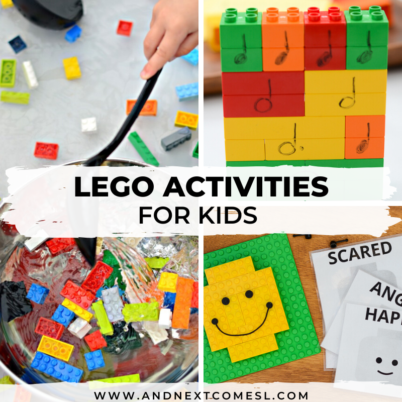 LEGO stem activities, LEGO face printables, and more for kids of all ages