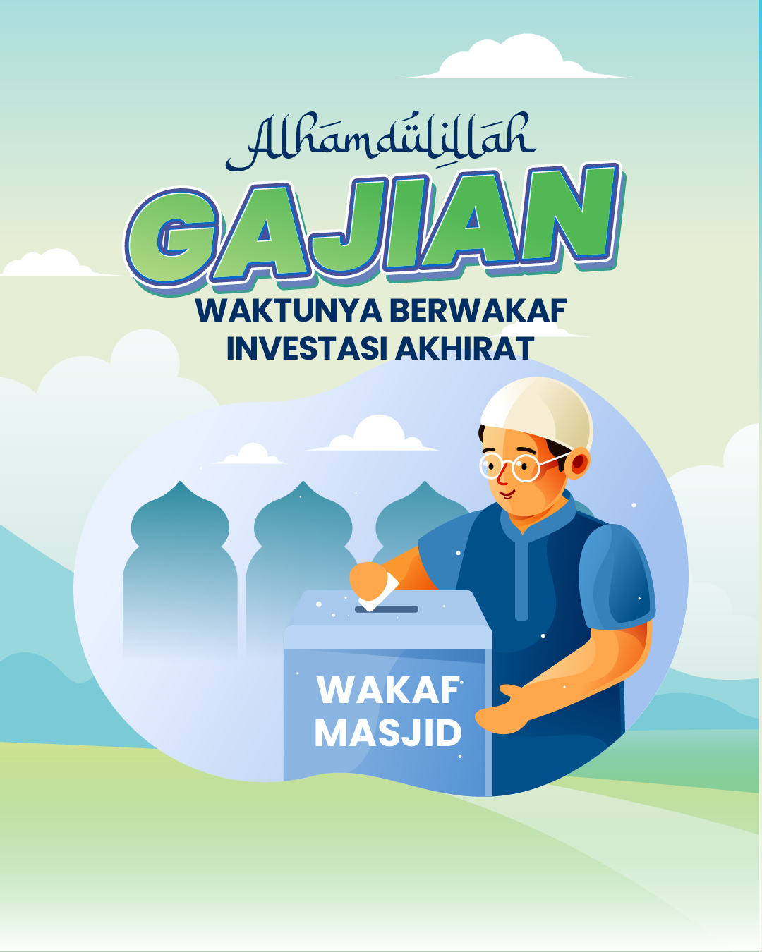 Template Poster Wakaf Masjid