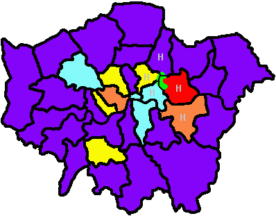 London 2012 medal map