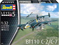 Revell 1/32 Messerschmitt Bf110 C-2/C-7 (04961) Color Guide & Paint Conversion Chart