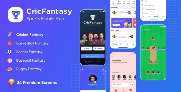 Best Sports Mobile App UI Kit