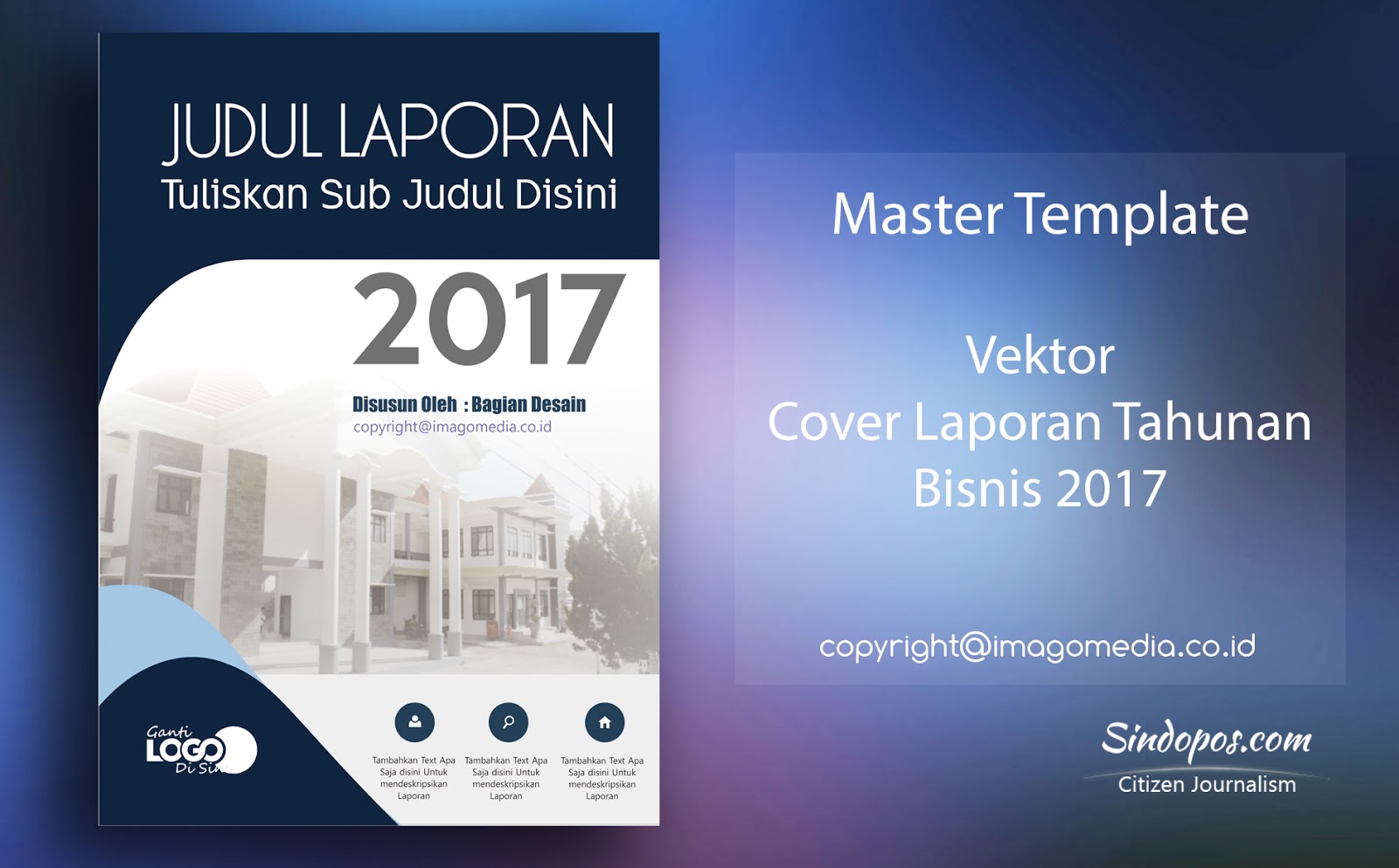 Download Template Desain Cover Laporan Tahunan Bisnis 2017 