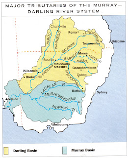 Map shows the extent of the Murray-Darling Basin