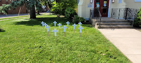 Crosses for Buffalo victims