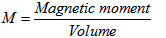 Intensity of Magnetisation