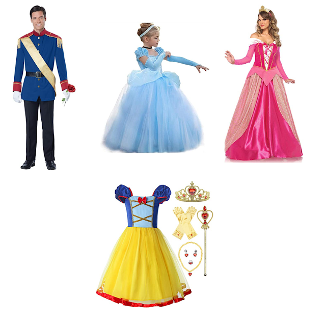 Princess and Price Charming Halloween Family costumes