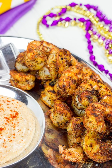 CAJUN GRILLED SHRIMP WITH SPICY DIPPING SAUCE