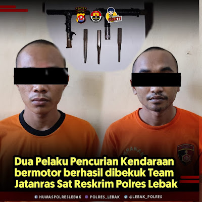 Satreskrim Polres Lebak Berhasil Bekuk Dua Pelaku Curanmor