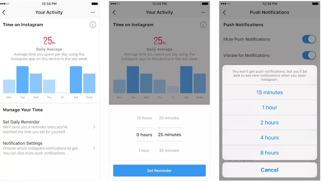 انستقرام تبدأ في طرح لوحة معلومات تظهر مقدار الوقت الذي تقضيه فيه