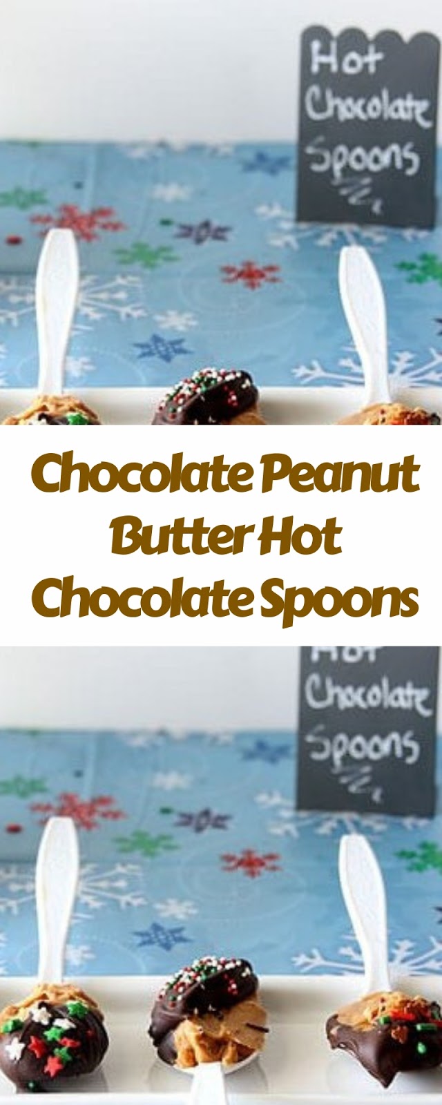 Chocolate Peanut Butter Hot Chocolate Spoons