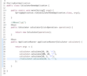 Building Calculator Application in Spring Boot - @Bean Example