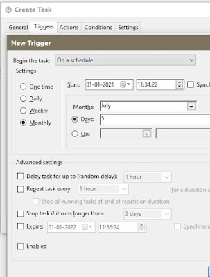 Configuring Windows to create the system restore points