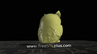 Small Owl STL 3D Model Image