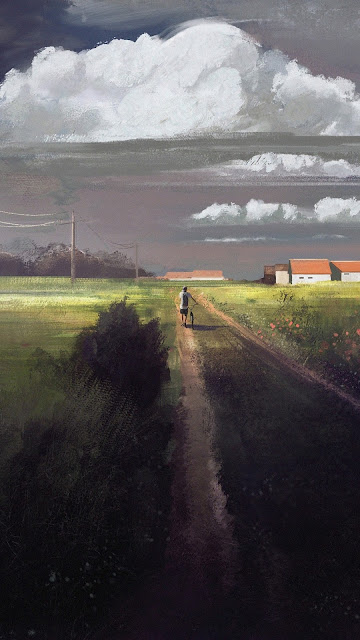 Wallpaper Road, Distance, Bike, House, Art