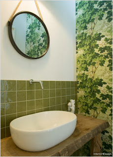  Redesigned bathroom tiles bright green