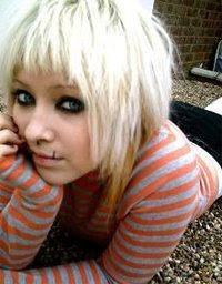 Cute short blonde emo hair 