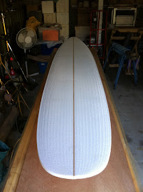 wooden surfboard