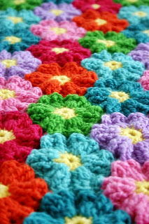 Waikiki Wildflower Blanket Crochet Pattern by Susan Carlson of Felted Button