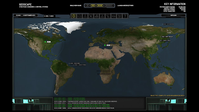 Screenshot of the world map with 2 early bases